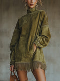 Olive - Turtleneck Dress