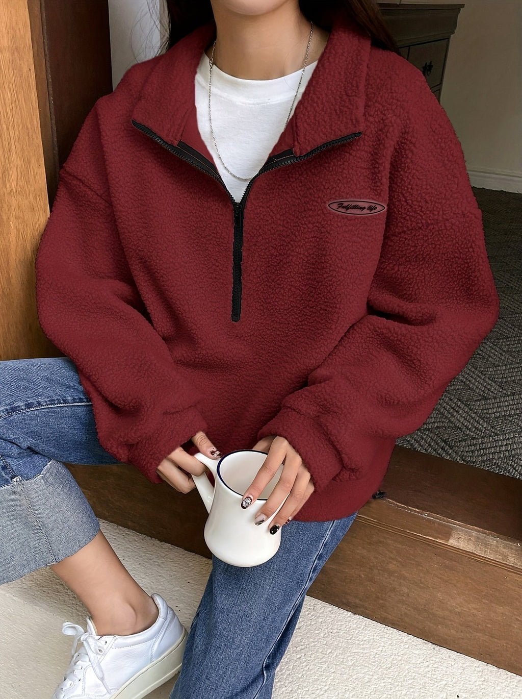 Mirella™ | Patchwork Half-Zip Fleece