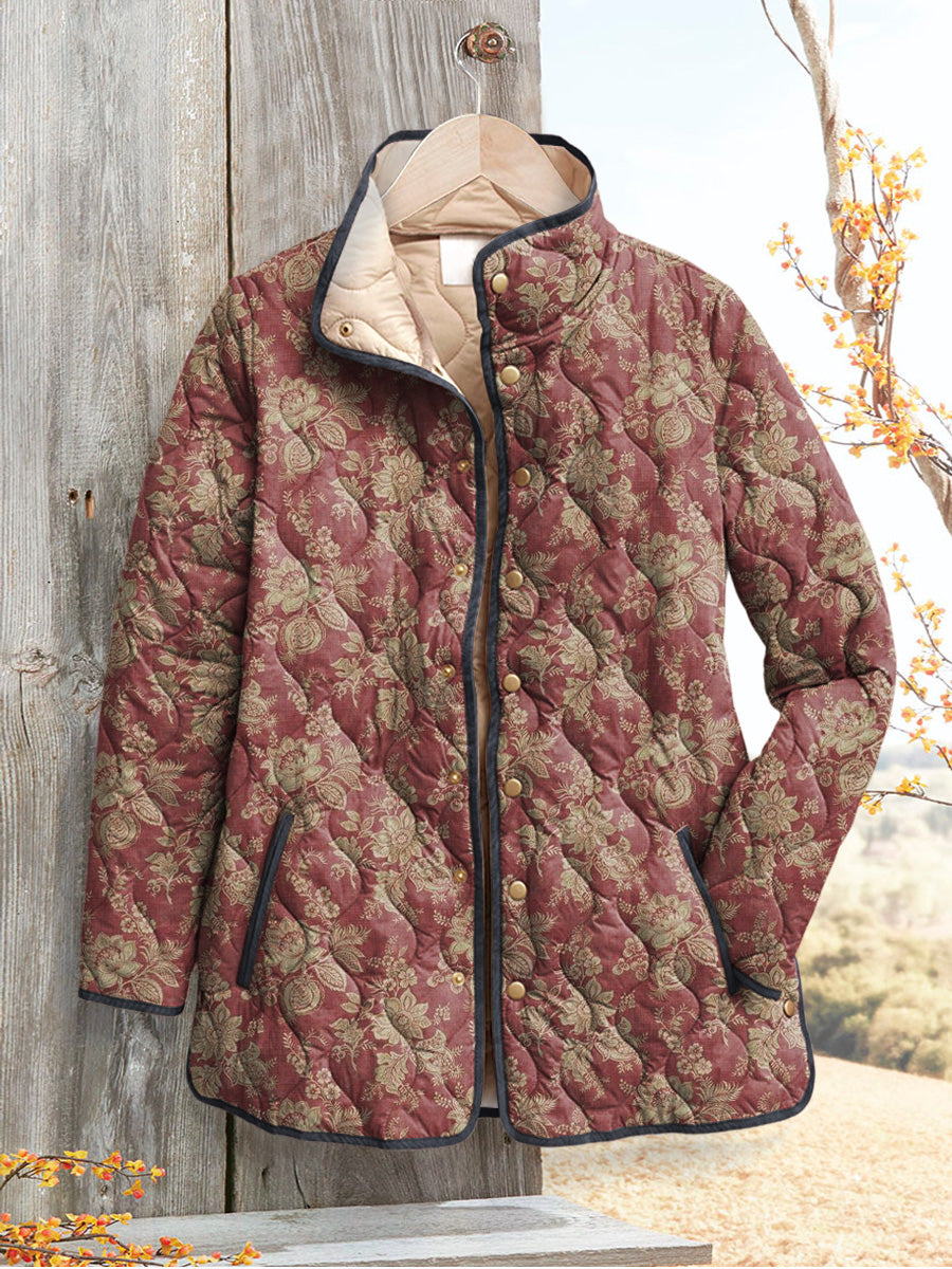 Taylor | Retro Floral Print Women's Jacket