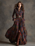 Harper™ | Maxi Checked Shirt Dress
