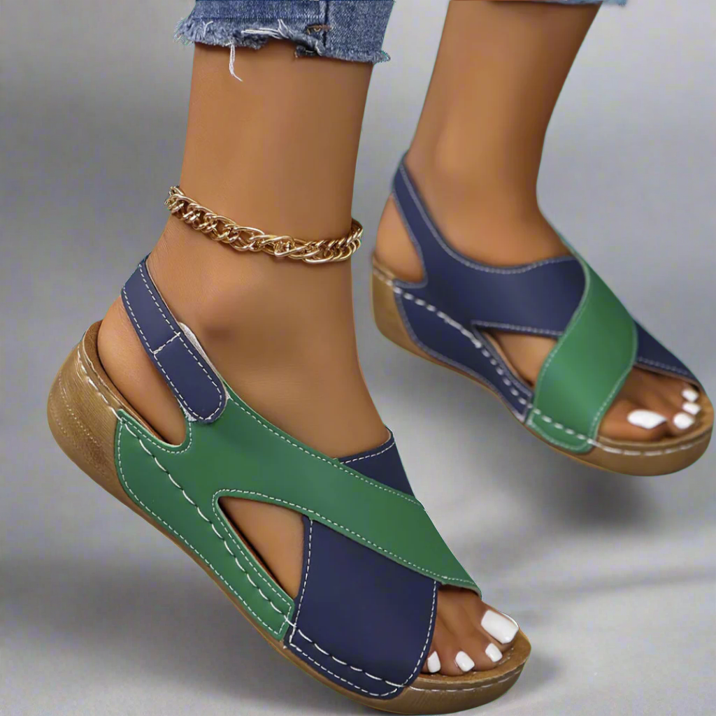 Remi | Colorblock Slingback Sandals