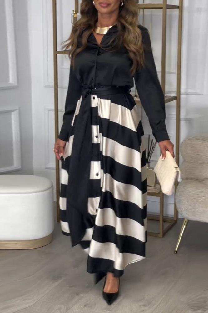 Ava™ | Long Striped Dress