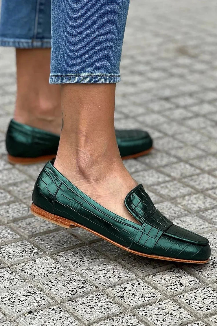Giselle | Crocodile Effect Loafer