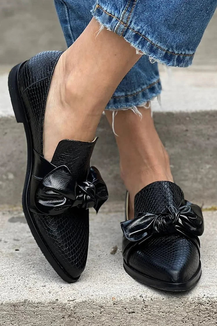 Sloane™ | Polished Bow Loafers
