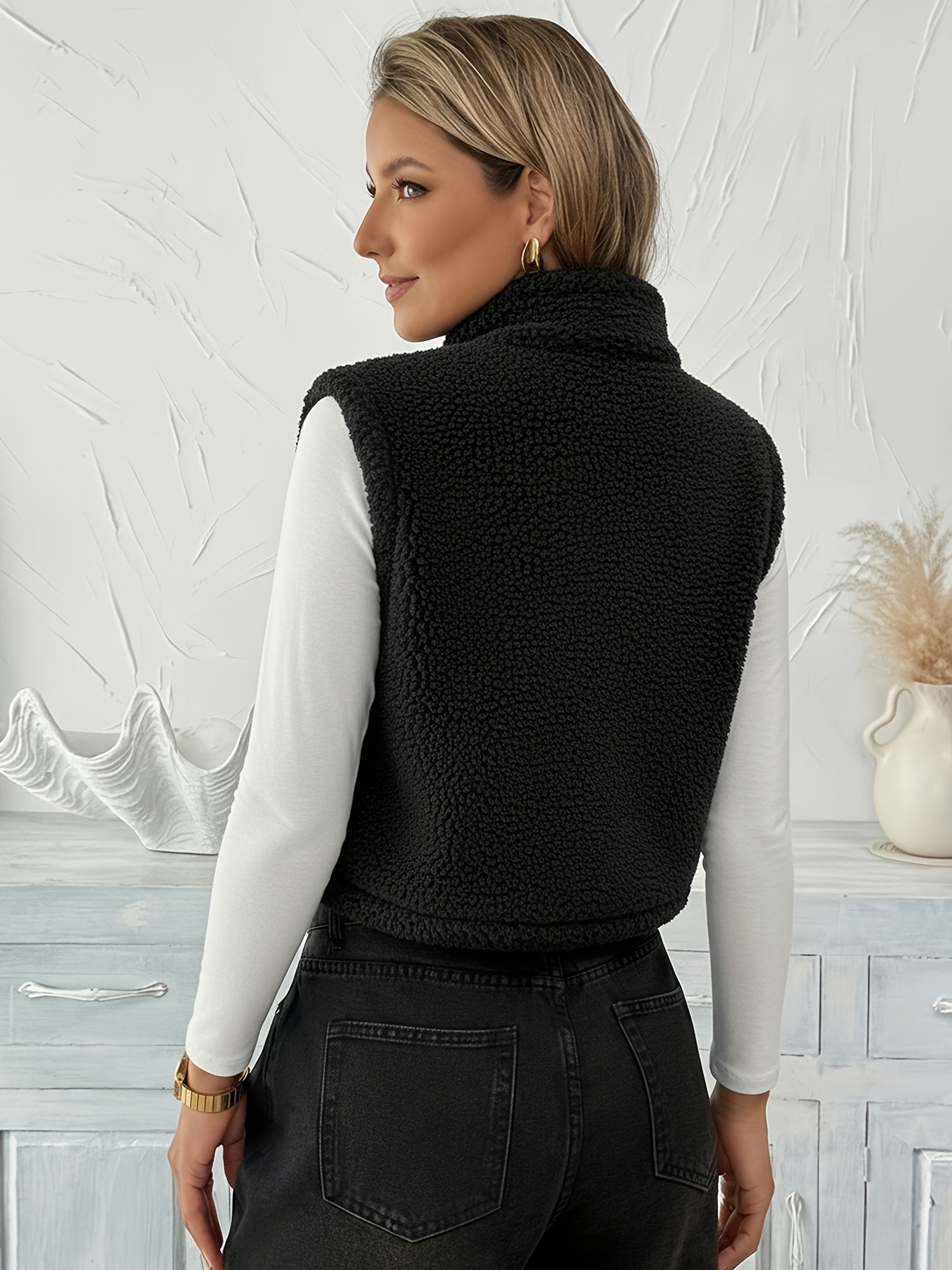 Delia™ | Sleeveless Teddy Fleece Vest