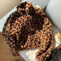 Zaria™ | Leopard Print Zip Fleece Sweatshirt