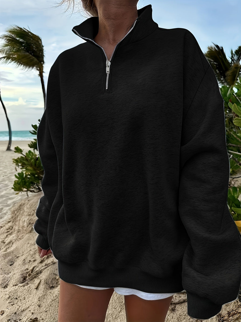 Noelle™ | Half-Zip Fleece Sweatshirt