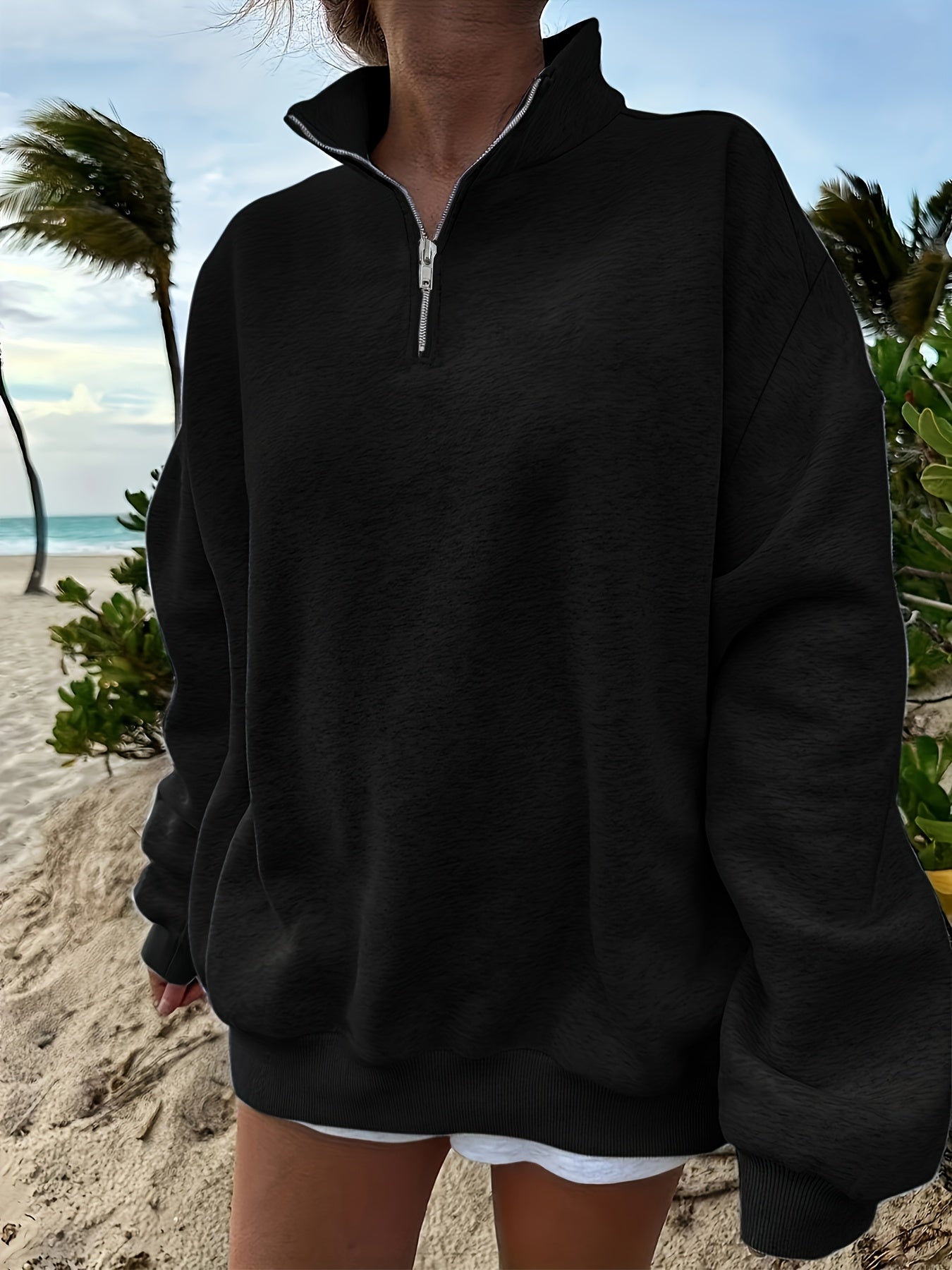 Noelle™ | Half-Zip Fleece Sweatshirt