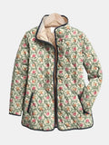 Koralei | Vintage Floral Art Print Quilted Jacket