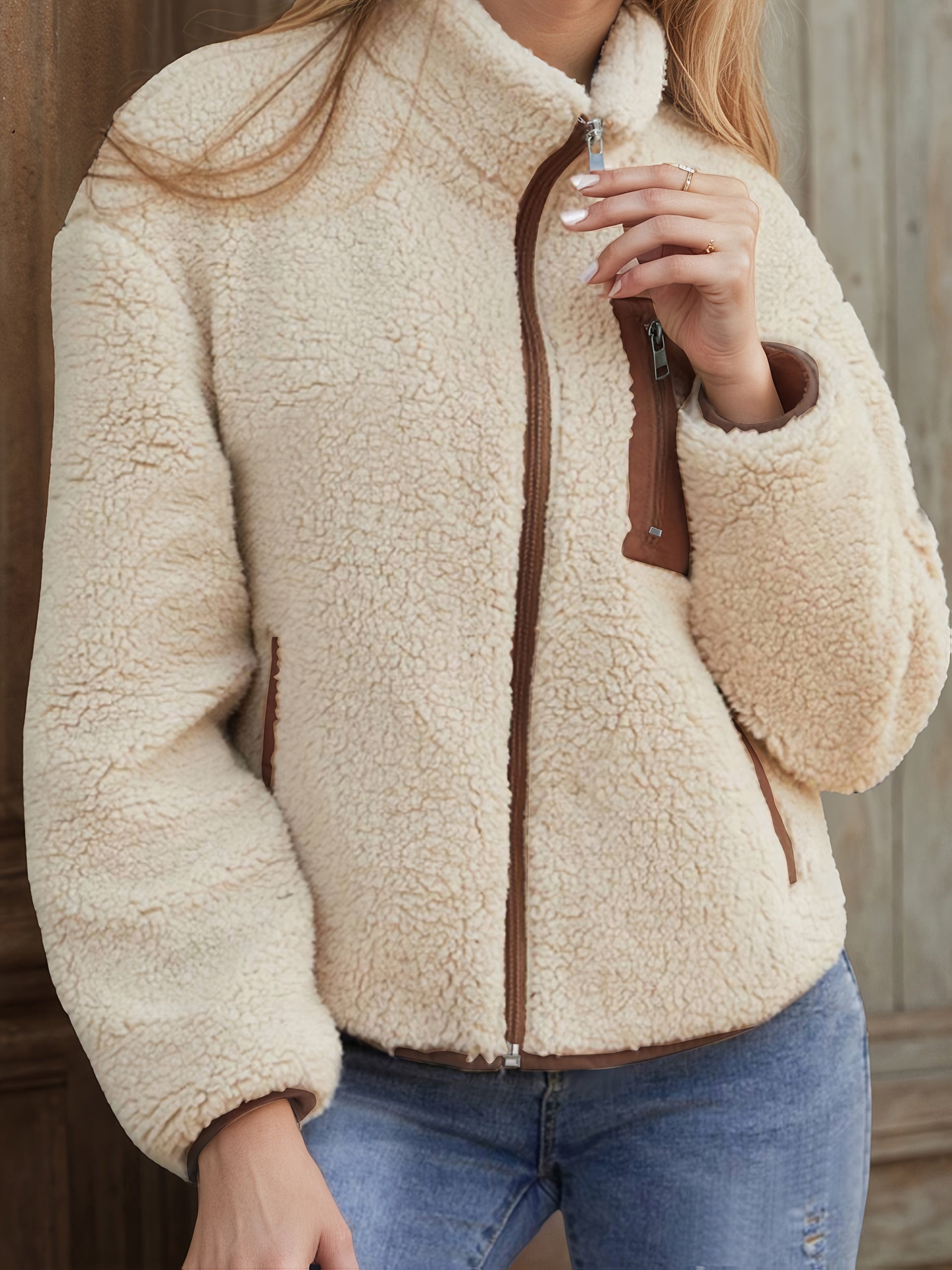 Raisa™ | Patchwork Zip-Up Fleece