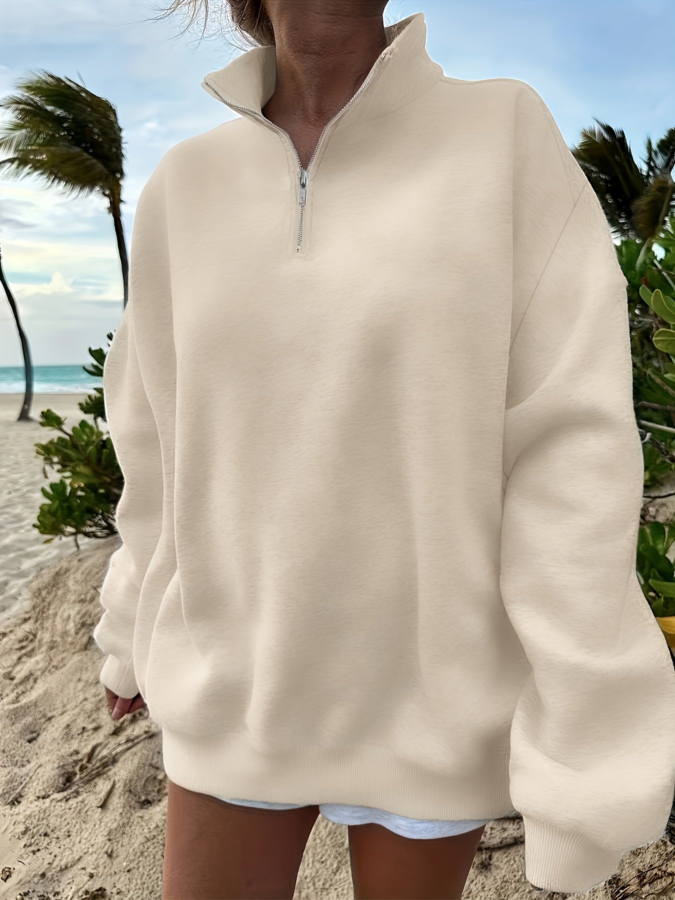 Noelle™ | Half-Zip Fleece Sweatshirt