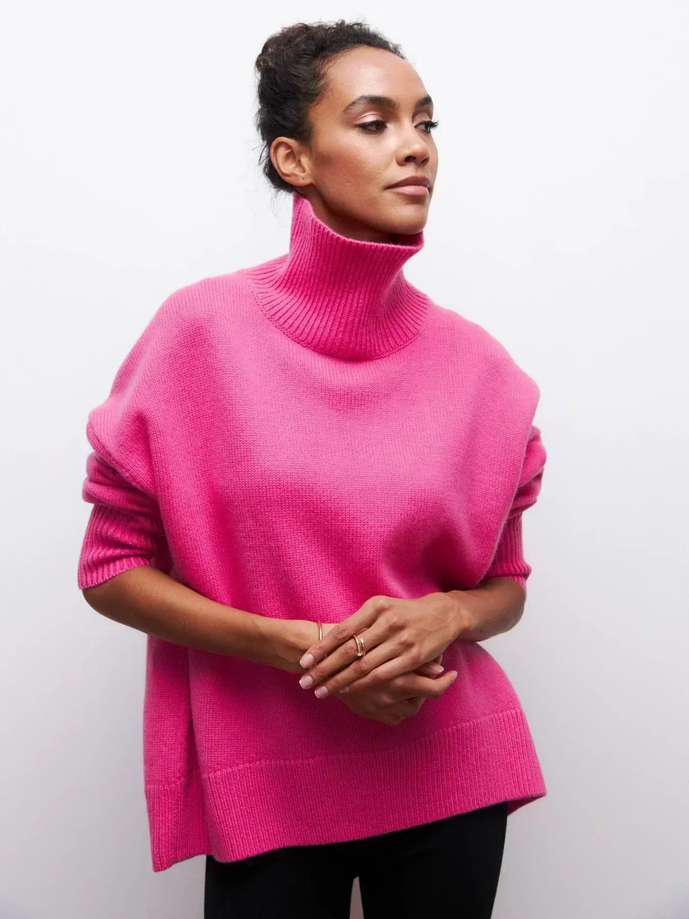 Eden - Elegant Oversized Turtleneck Knit Sweater