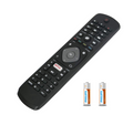 Universele Philips afstandsbediening voor alle Philips Televisie's (Met Netflix Knop) + 2 Philips batterijen