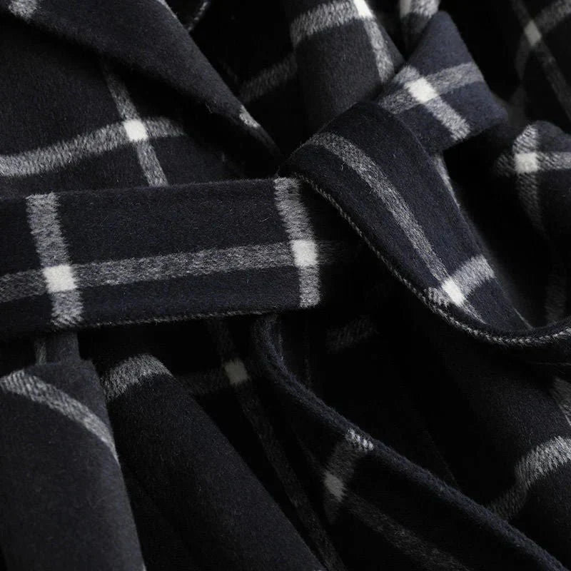 ADRIANA | PLAID WINTER TRENCH COAT