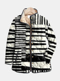 Aerieh | Black and White Abstract Quilted Jacket