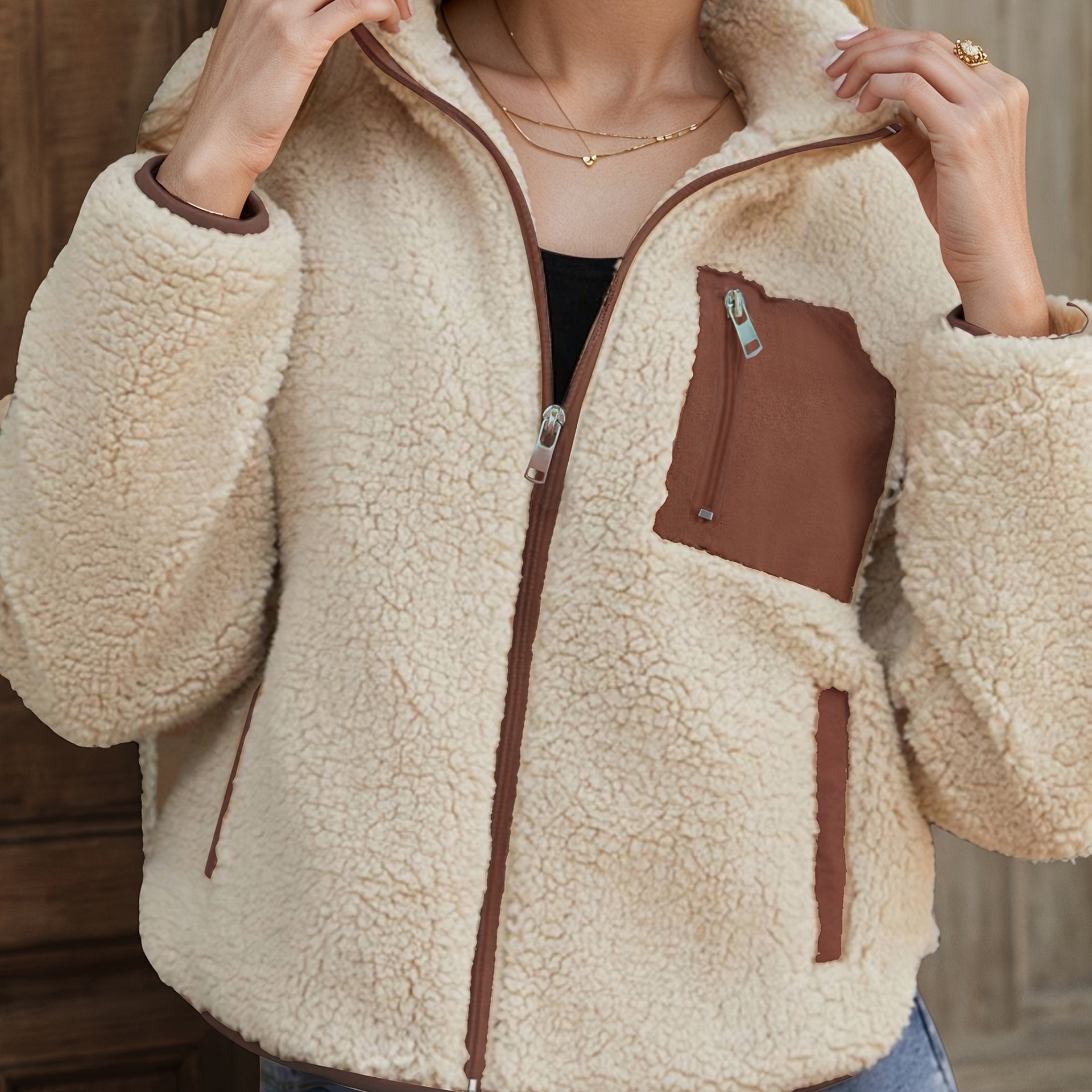 Raisa™ | Patchwork Zip-Up Fleece