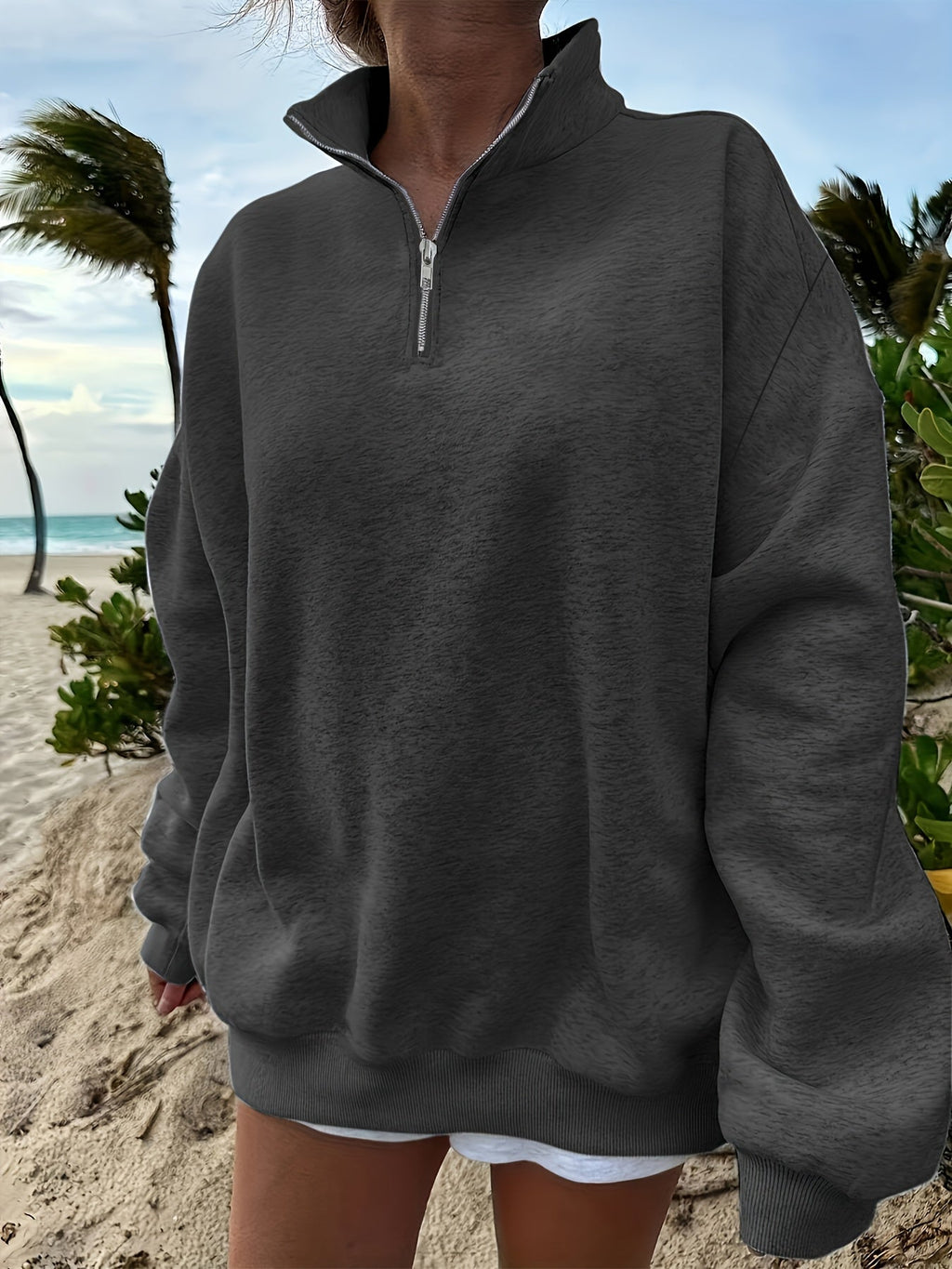 Noelle™ | Half-Zip Fleece Sweatshirt