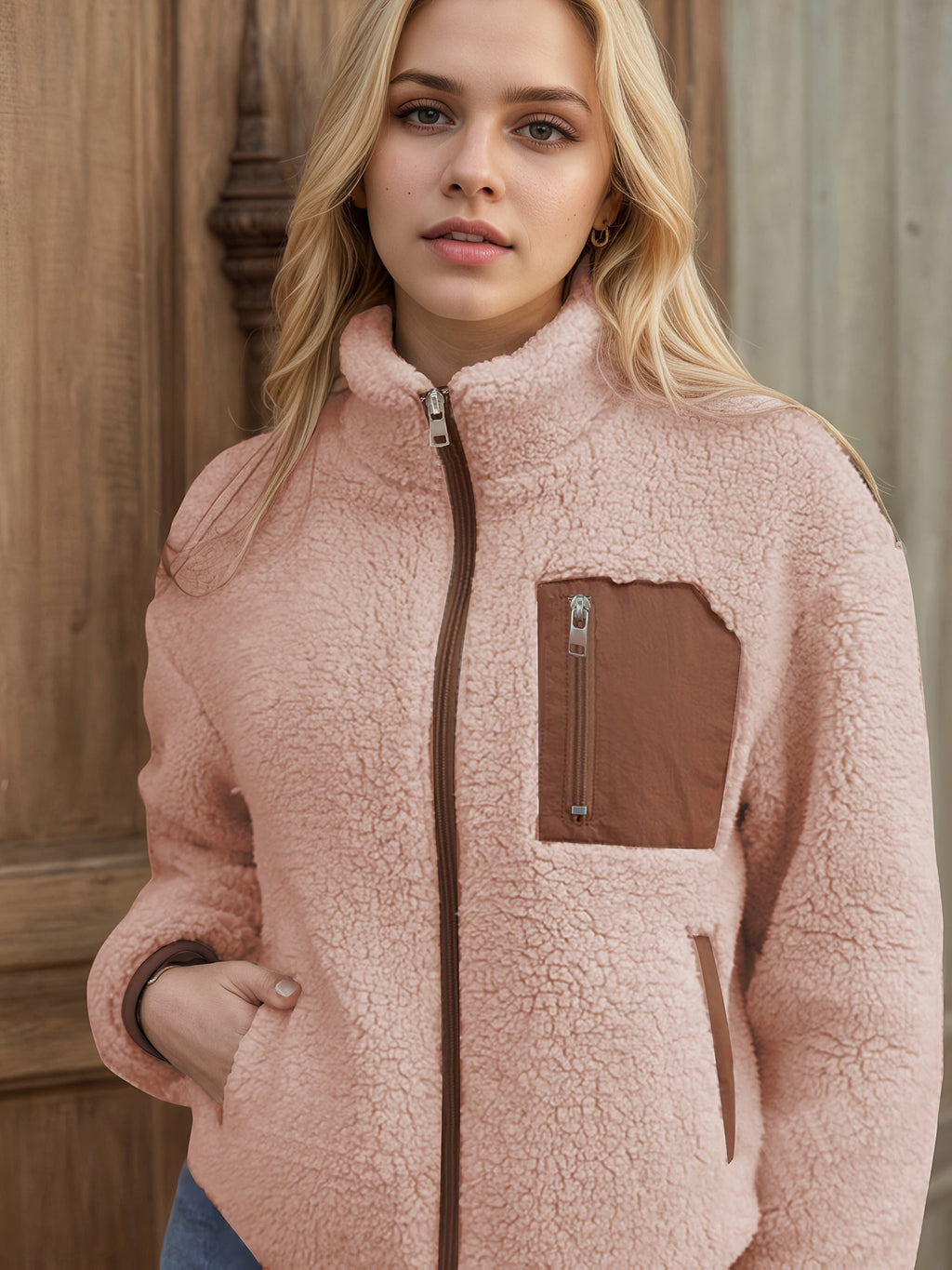Raisa™ | Patchwork Zip-Up Fleece