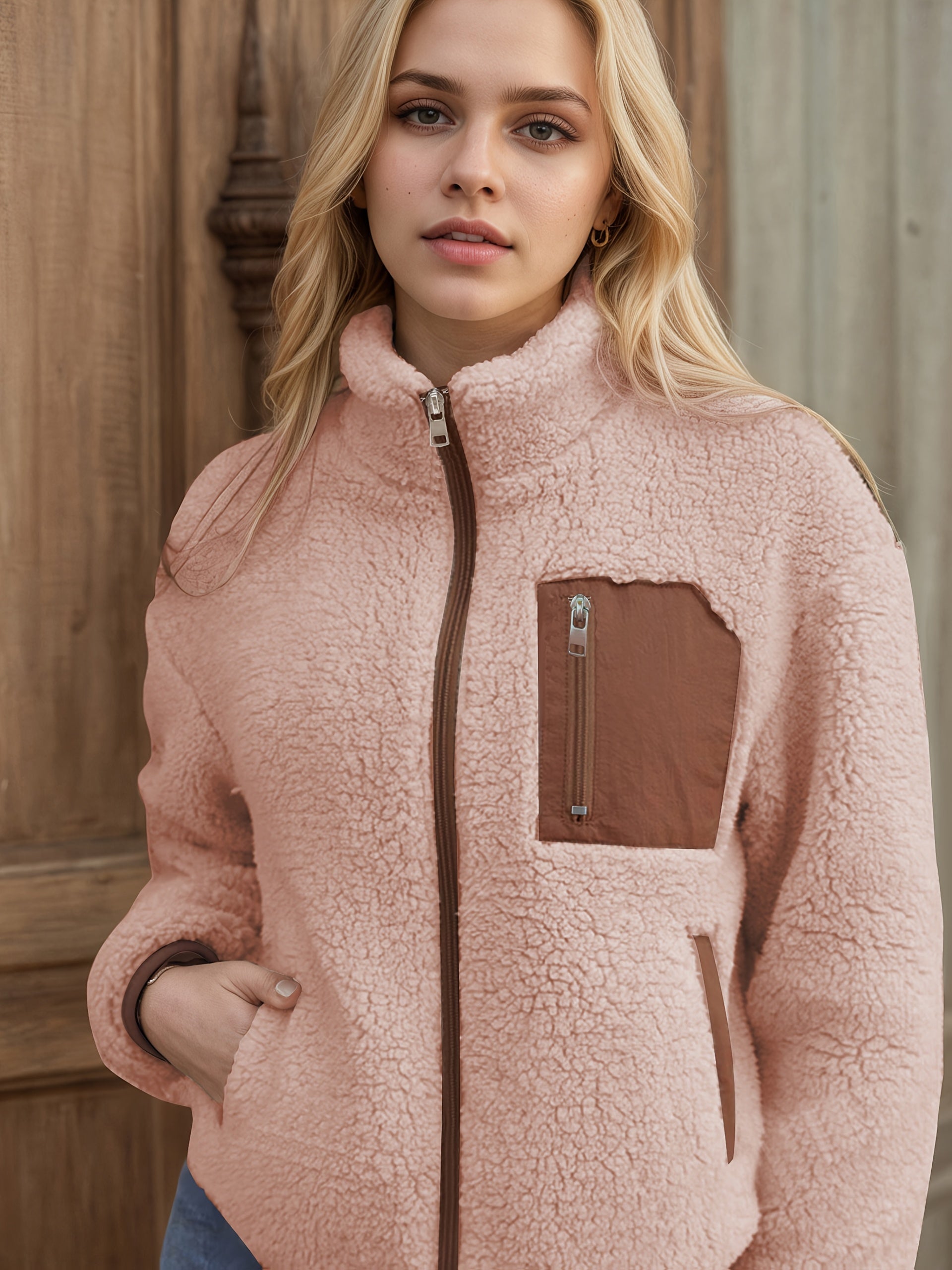 Raisa™ | Patchwork Zip-Up Fleece