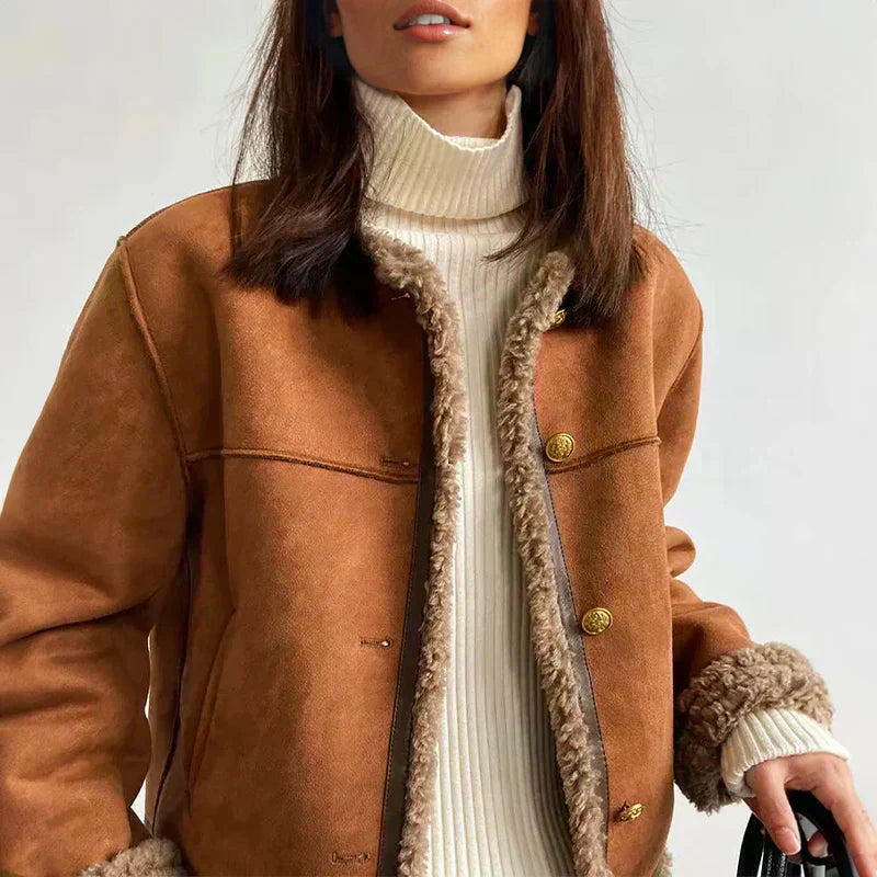 Luxurious Sheepskin-Style Jacket