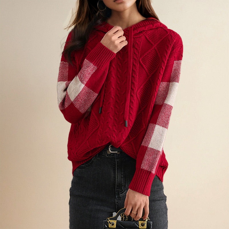 Orahlyn | Jacquard Hooded Sweater