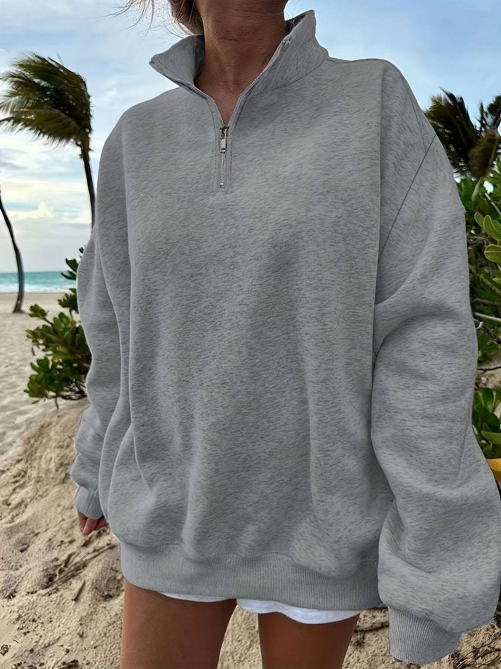 Noelle™ | Half-Zip Fleece Sweatshirt
