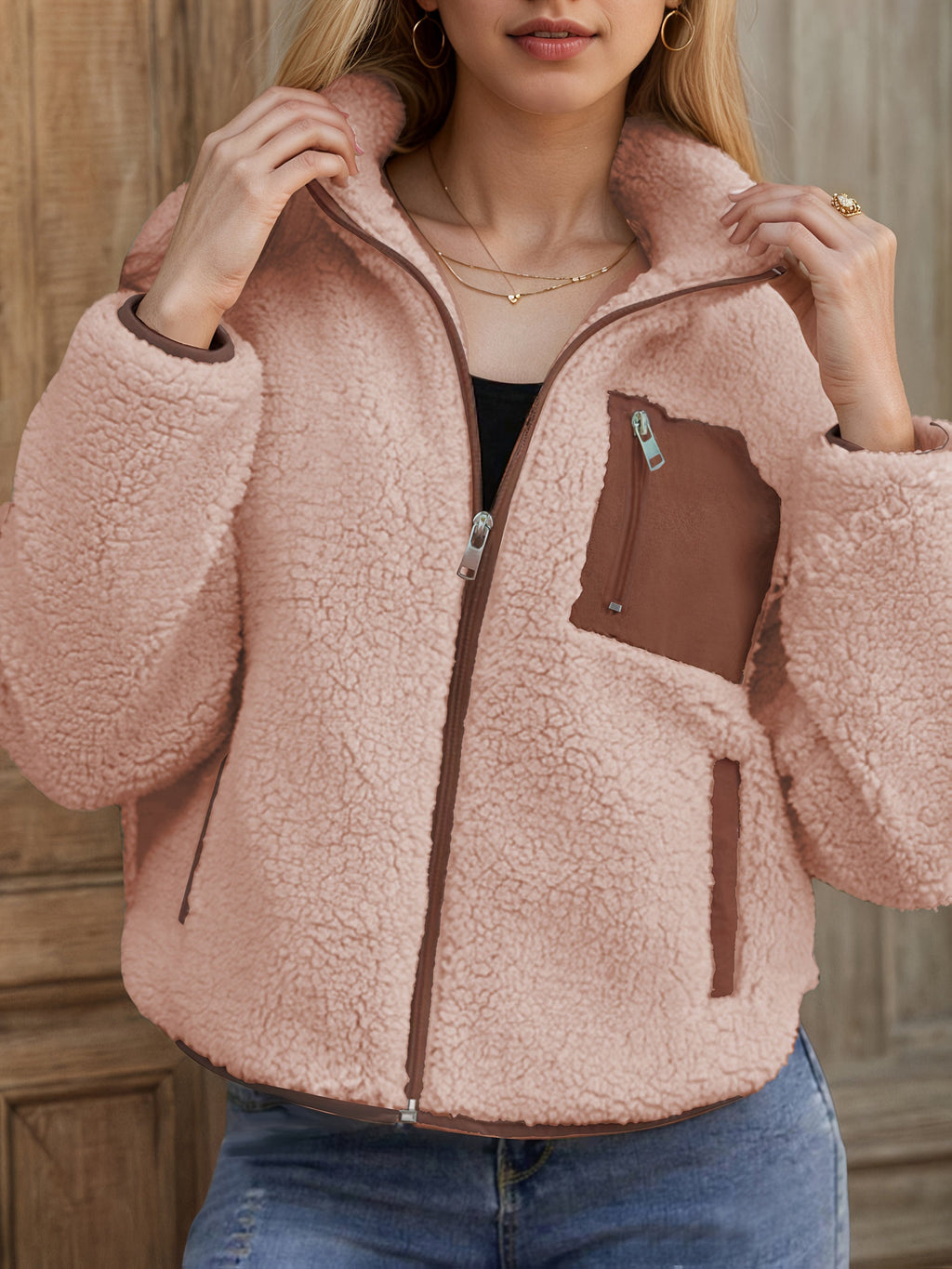 Raisa™ | Patchwork Zip-Up Fleece