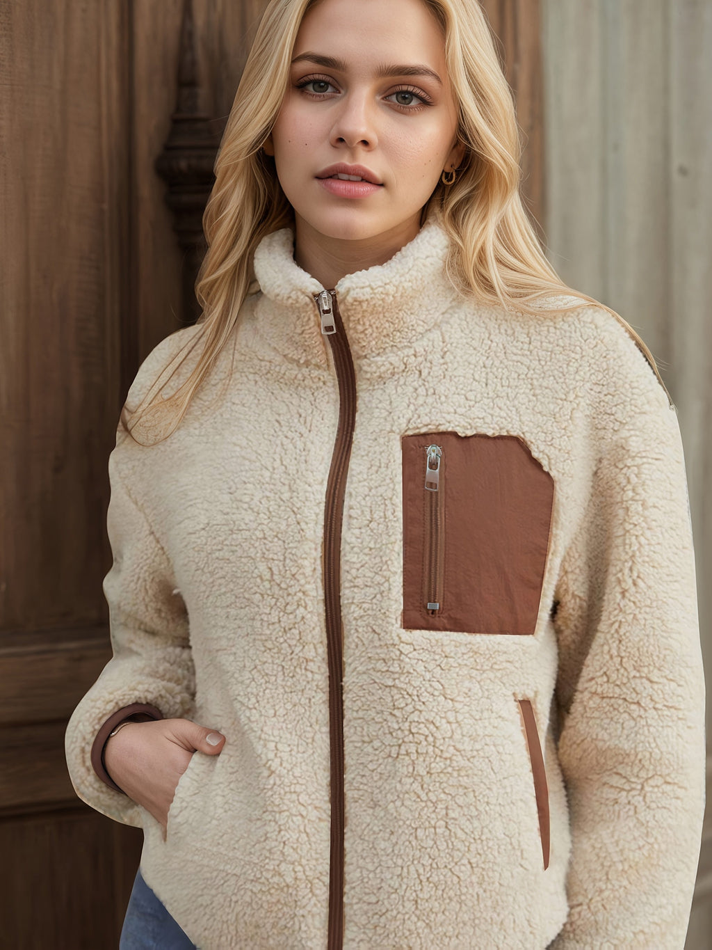 Raisa™ | Patchwork Zip-Up Fleece