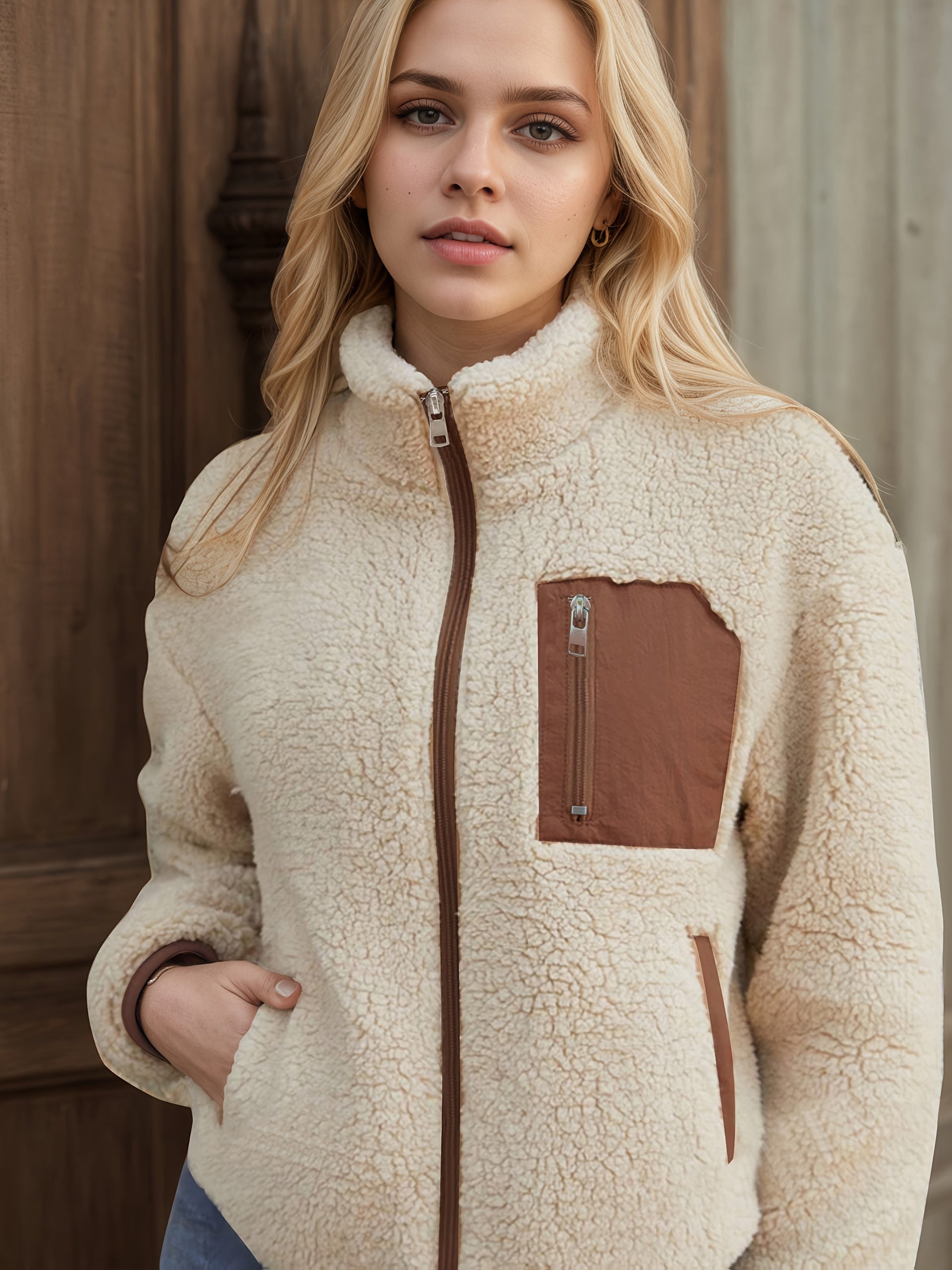 Raisa™ | Patchwork Zip-Up Fleece