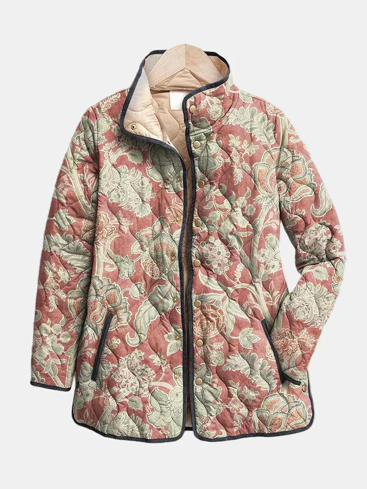 Jysara | Vintage Floral Casual Quilted Jacket