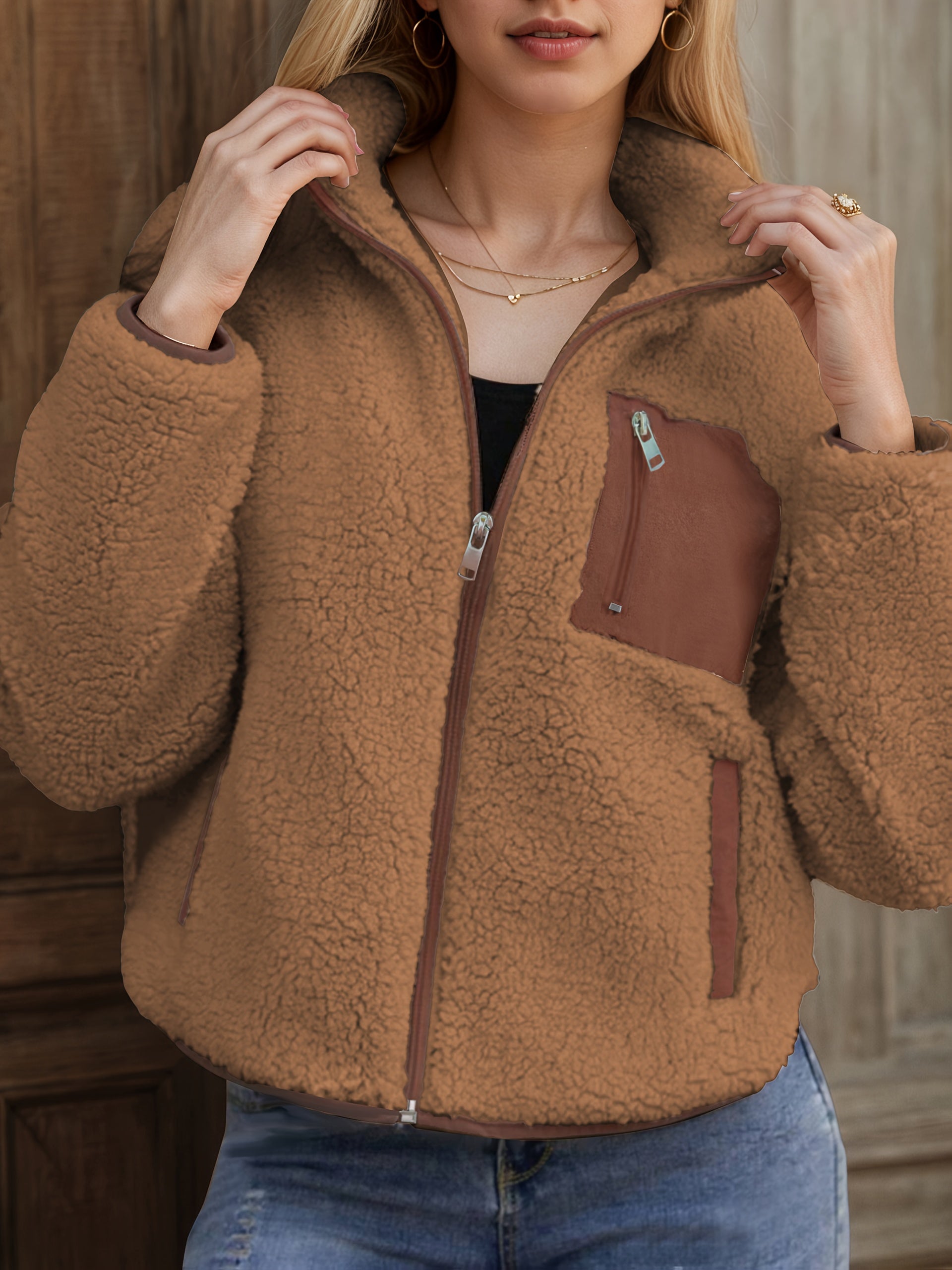 Raisa™ | Patchwork Zip-Up Fleece