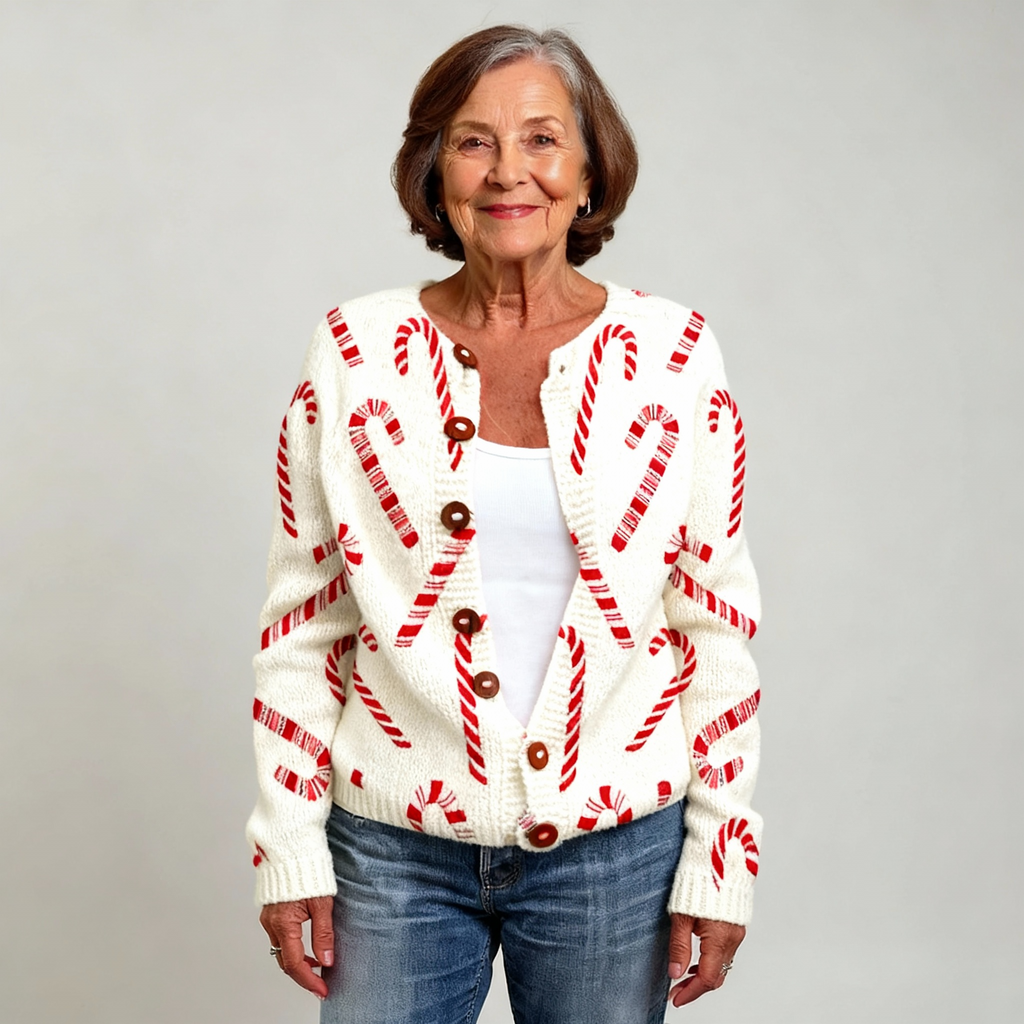 Megan™ Festive Candy Cardigan