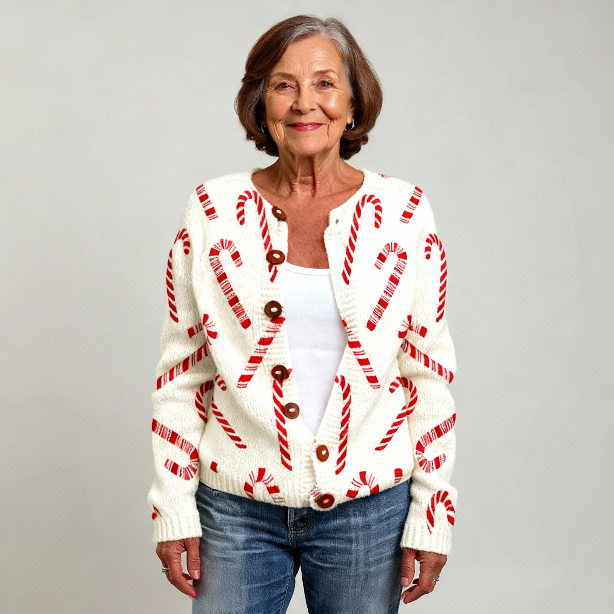 Megan™ Festive Candy Cardigan