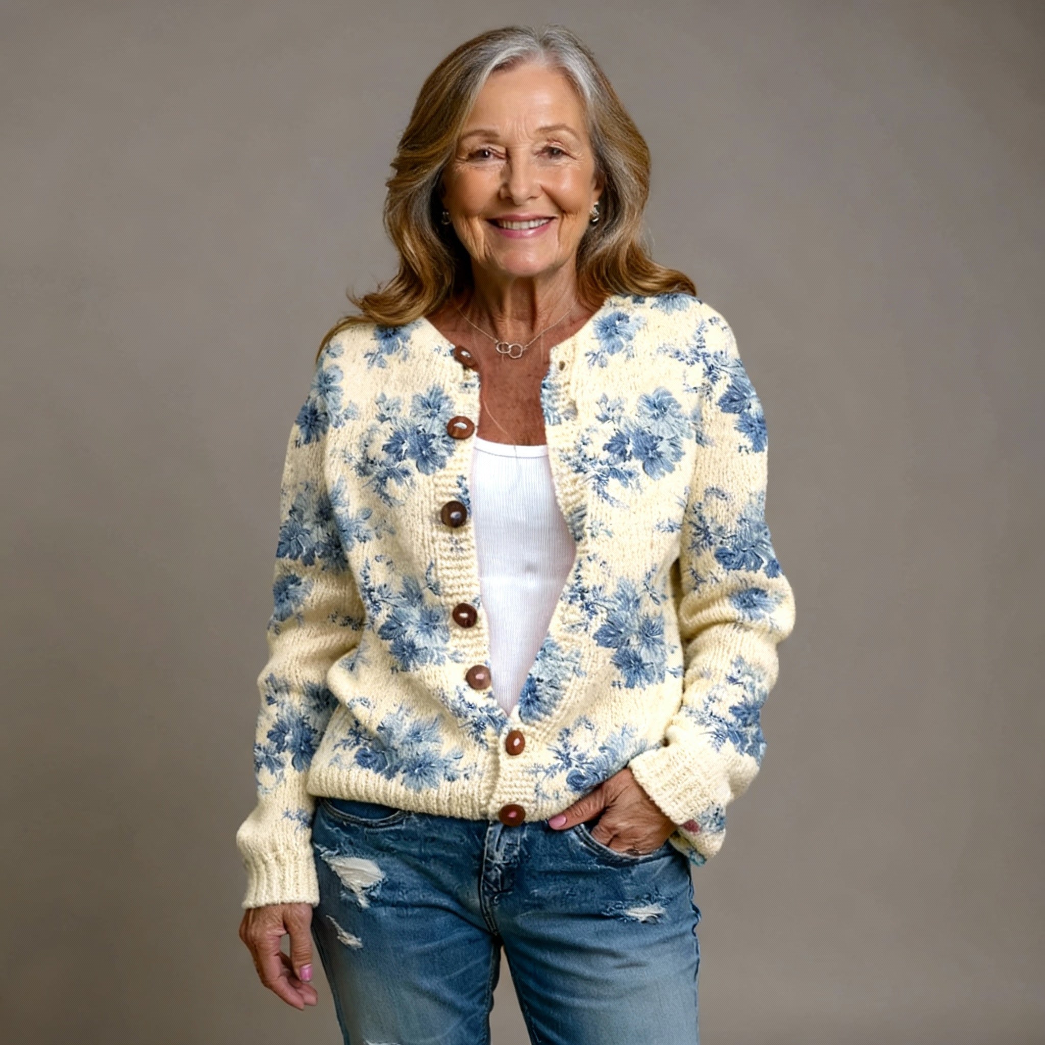 Alexis™ Floral Art Cardigan