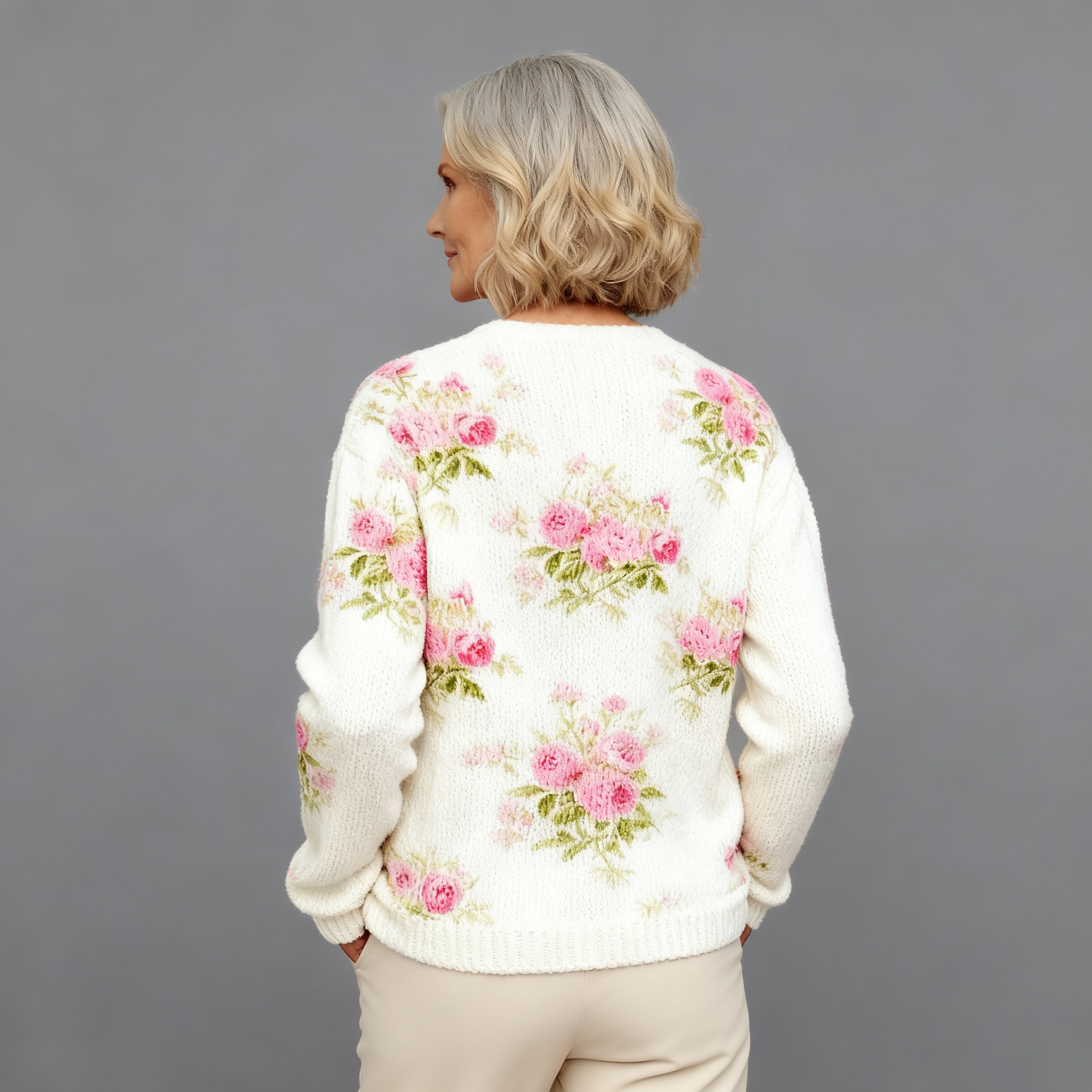 Amber™ Flower Art Cardigan