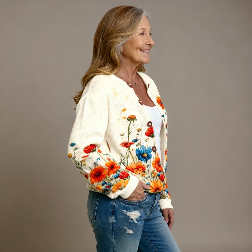 Courtney™ Vintage Flower Cardigan