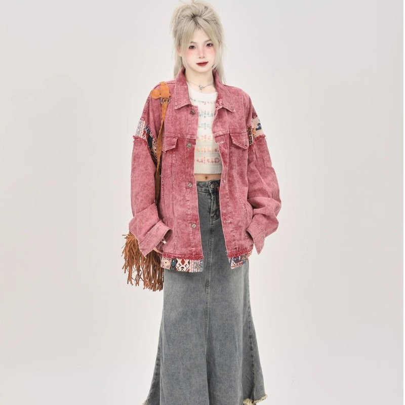 EVA - Denim Patchwork Casual Jacket