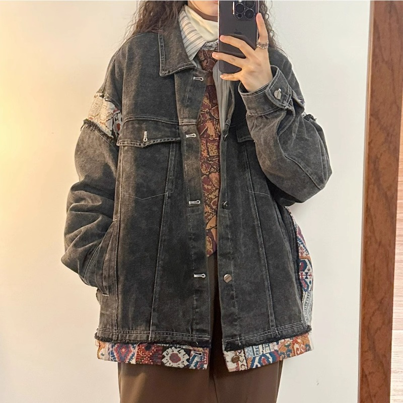 EVA - Denim Patchwork Casual Jacket