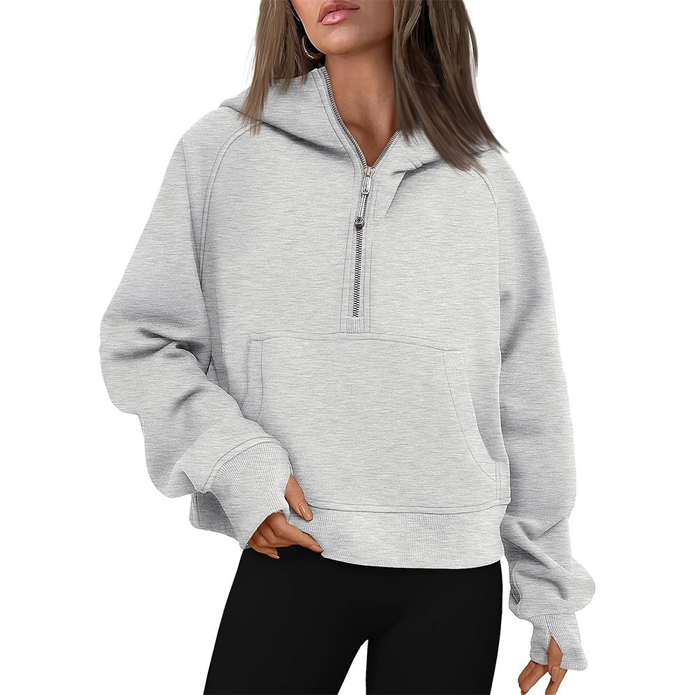 NALAS - Zip Henley Acid Wash Fleece Hoodie